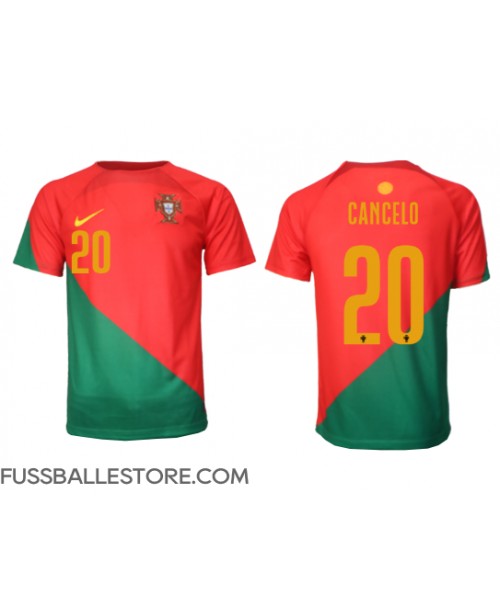 Günstige Portugal Joao Cancelo #20 Heimtrikot WM 2022 Kurzarm